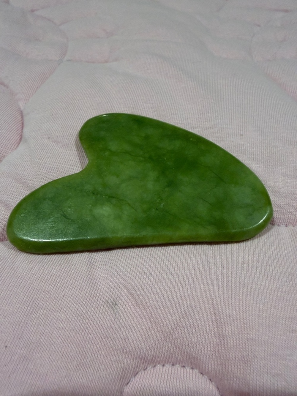 Jade Massage Stone - Green Gua Sha Tool - Picture 3 of 3